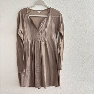 Transit Par-Such Taupe Viscose Knit Dress Made in Italy size 3 Medium